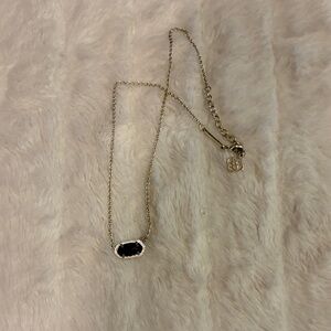 Kendra Scott Gold Chain Necklace with Black Pendant